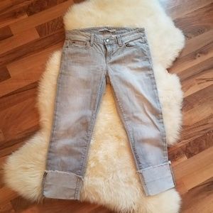 Joe's Jeans Cropped Jeans with Frayed Hem